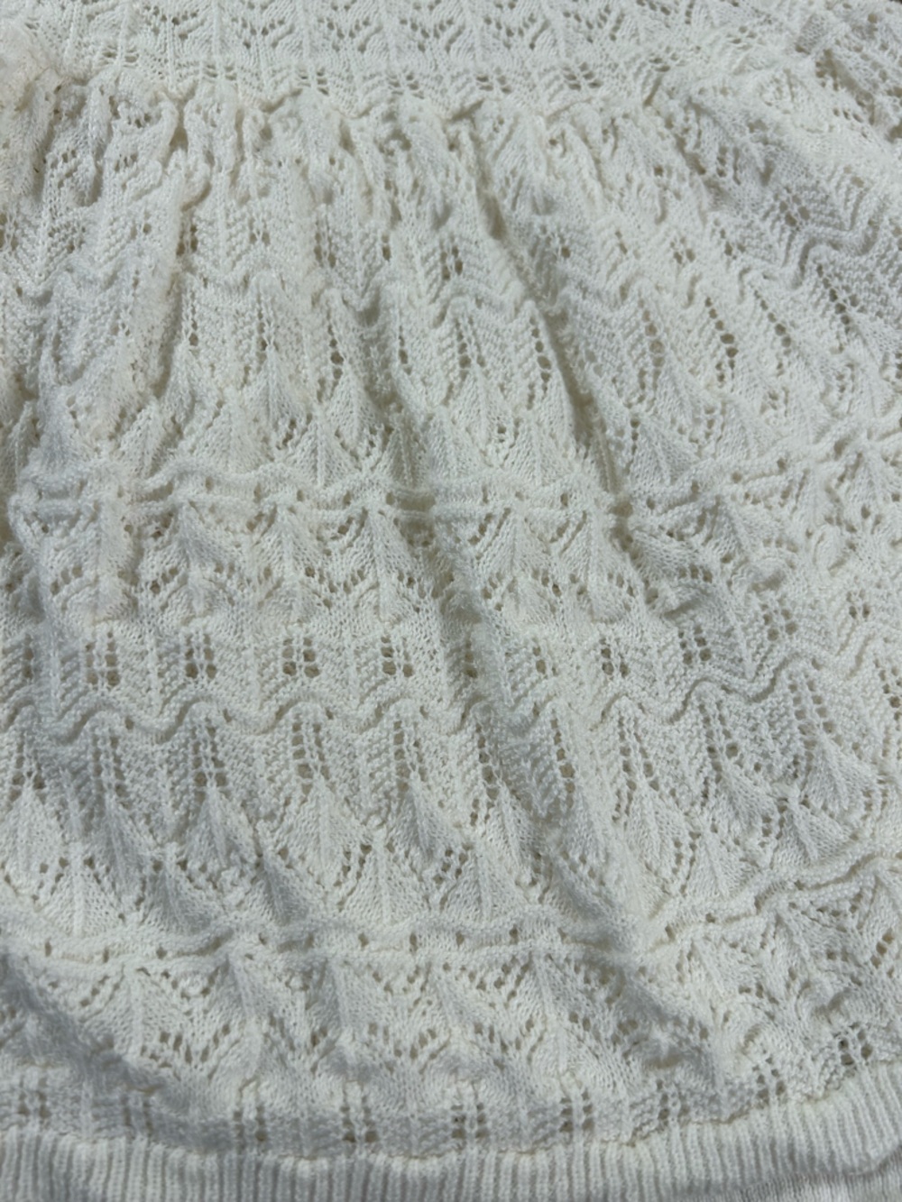 HOUSE OF HARLOW 1960 NWT NEW Ivory Lace Knit Midi Skirt Mermaid Hem Boho M - Picture 5 of 12